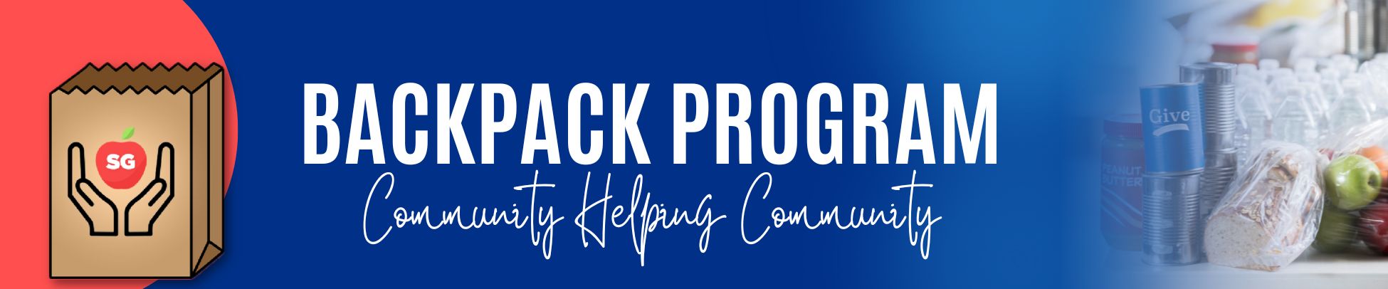 Backpack program. Community helping community.